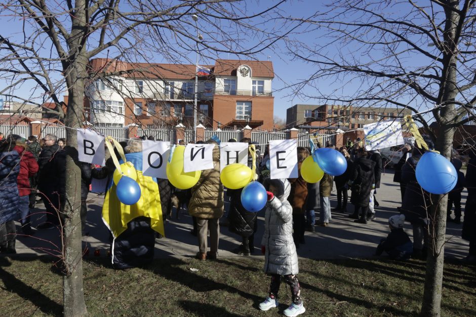 Klaipėdoje – moterų protestas prie Rusijos konsulato