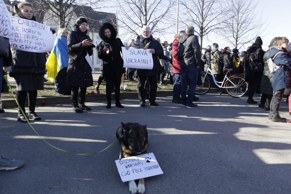 Klaipėdoje – moterų protestas prie Rusijos konsulato