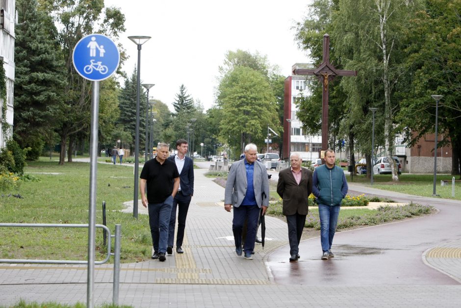 Įvertino atnaujintą Gedminų taką