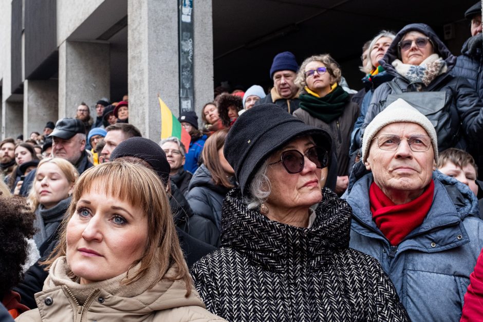 Prie Signatarų namų – kritikos strėlės valdžiai ir tylos minutė A. Navalnui