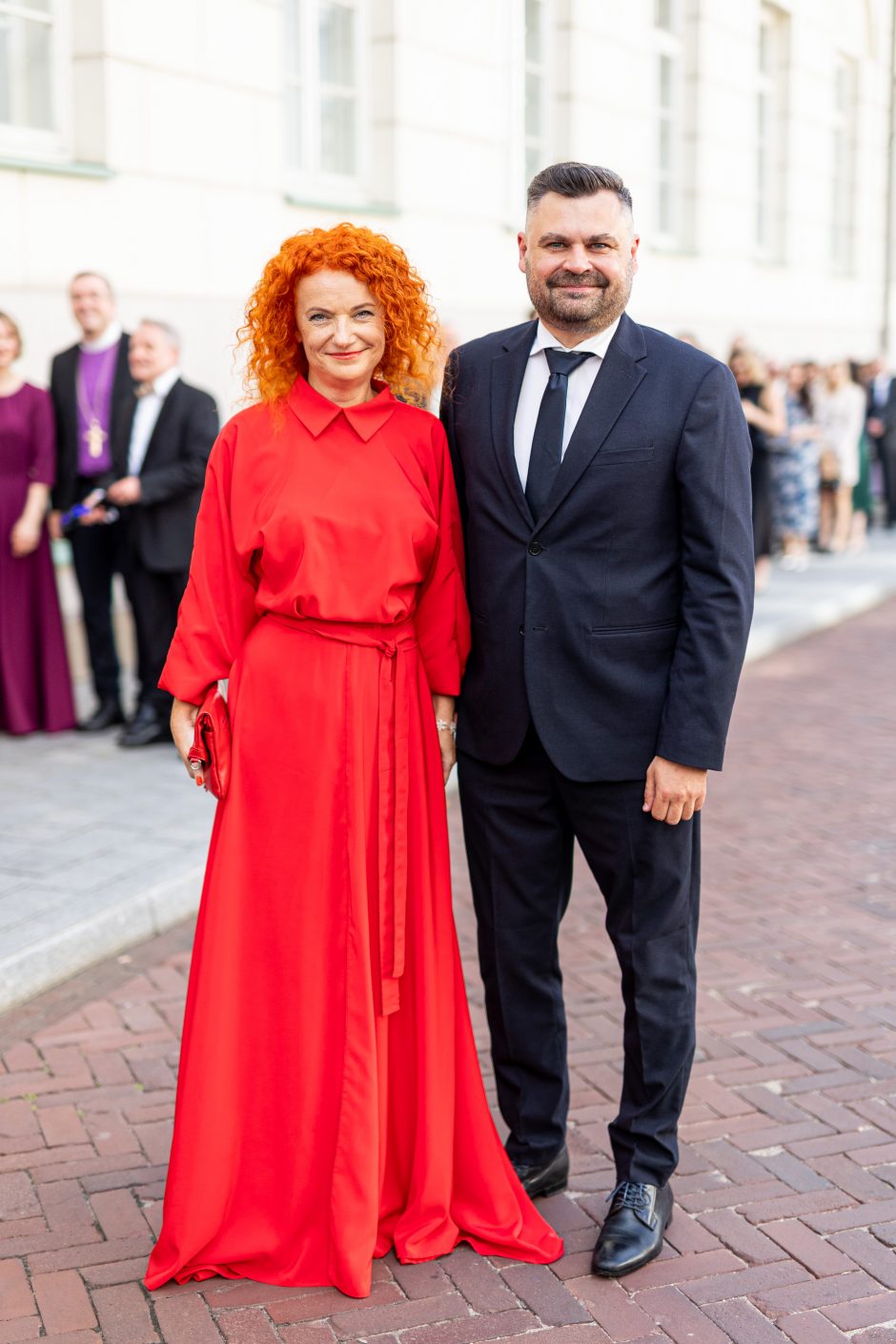 Šalies vadovo inauguraciją vainikavo vakarinė dalis: į Prezidentūros kiemą rinkosi garbūs svečiai