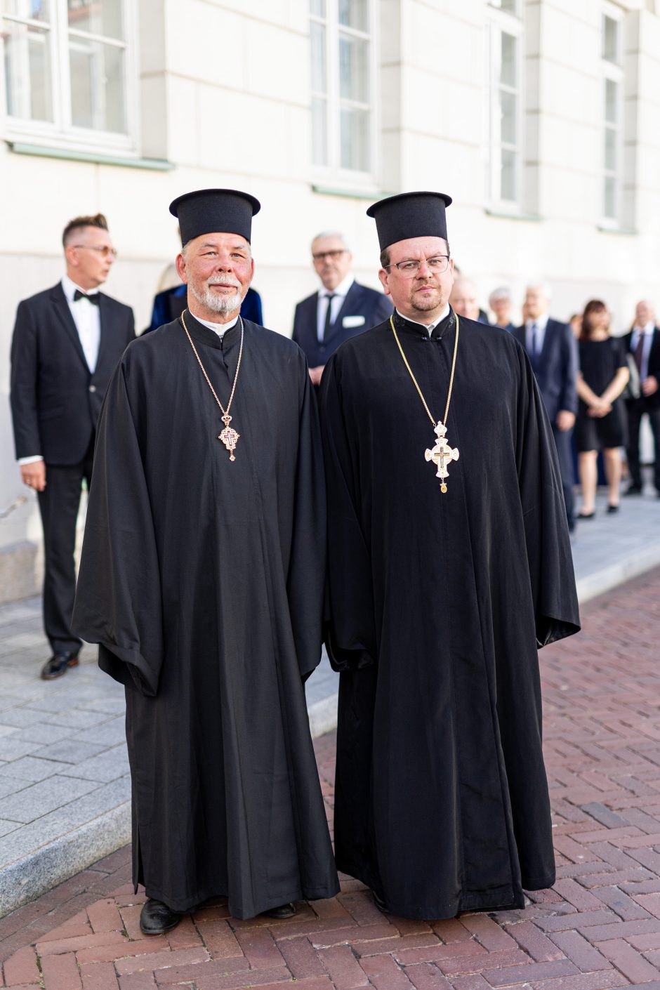 Šalies vadovo inauguraciją vainikavo vakarinė dalis: į Prezidentūros kiemą rinkosi garbūs svečiai