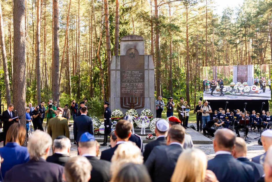 Minint Vilniaus geto likvidavimą, susirinkusieji ragino nepamiršti istorijos 