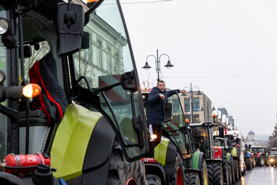 Žinomi žmonės stebi žemdirbių protestą: pro akis nepraslydo nei karstas, nei technikos galybė