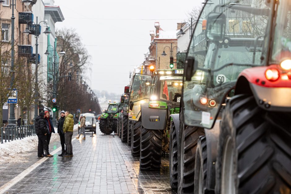 Žinomi žmonės stebi žemdirbių protestą: pro akis nepraslydo nei karstas, nei technikos galybė