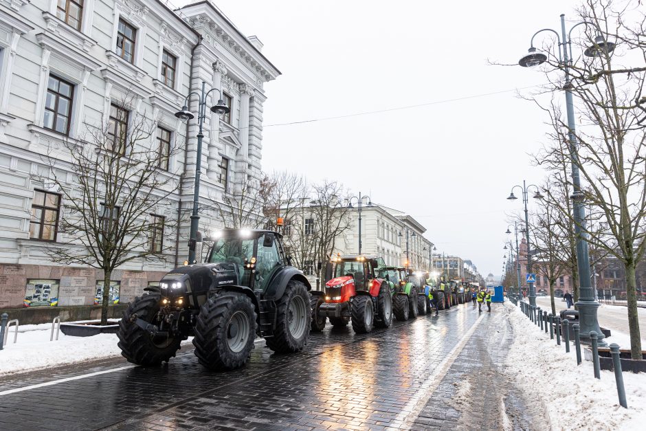 Žinomi žmonės stebi žemdirbių protestą: pro akis nepraslydo nei karstas, nei technikos galybė