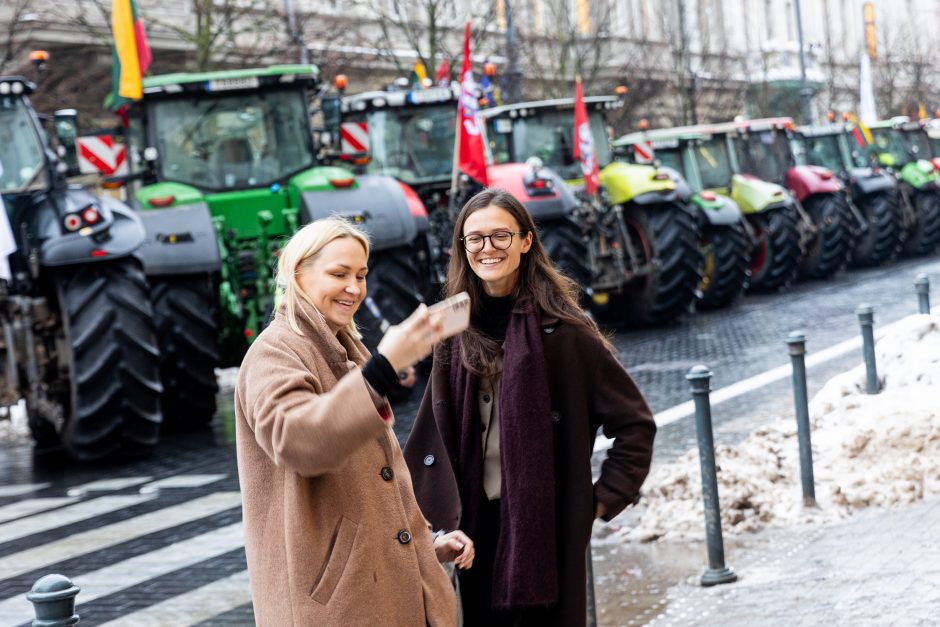 Žinomi žmonės stebi žemdirbių protestą: pro akis nepraslydo nei karstas, nei technikos galybė