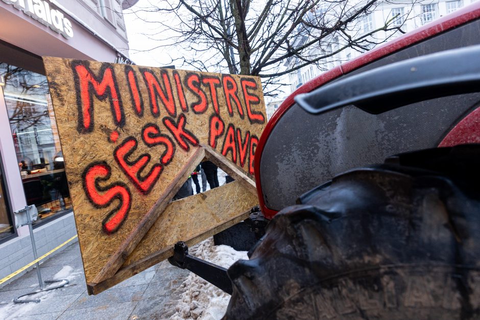 Žinomi žmonės stebi žemdirbių protestą: pro akis nepraslydo nei karstas, nei technikos galybė