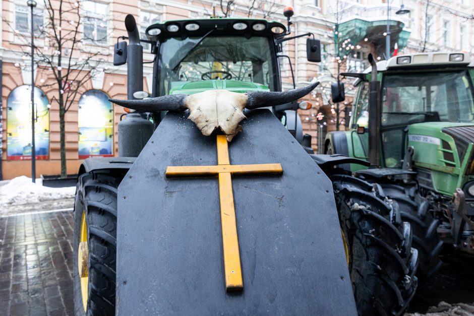 Žinomi žmonės stebi žemdirbių protestą: pro akis nepraslydo nei karstas, nei technikos galybė