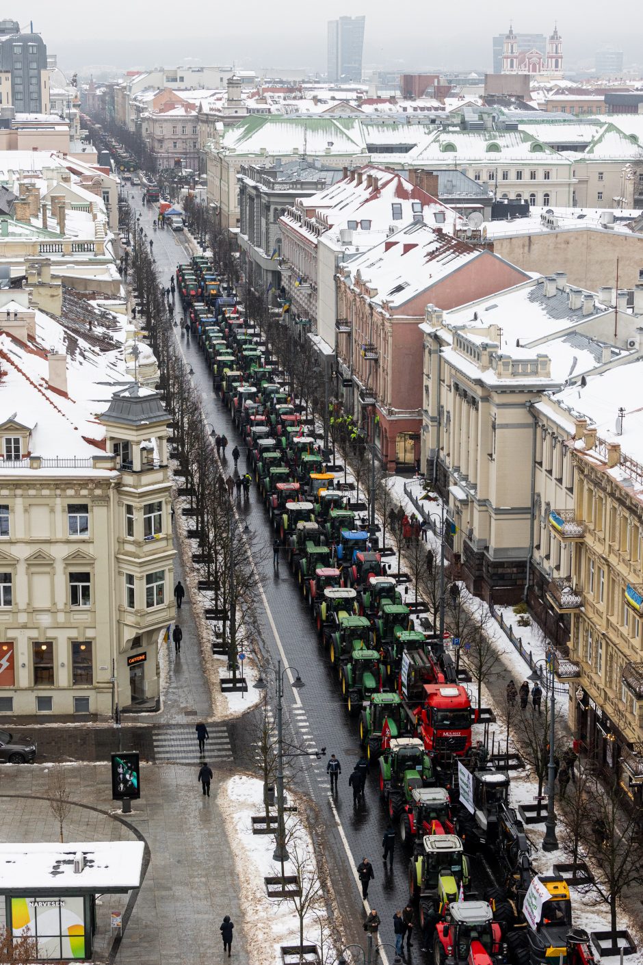 Žinomi žmonės stebi žemdirbių protestą: pro akis nepraslydo nei karstas, nei technikos galybė