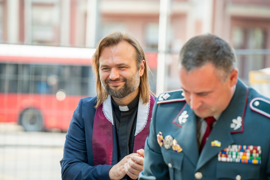 Įsibėgėja policijai skirto obelisko statybos: įkasta kapsulė