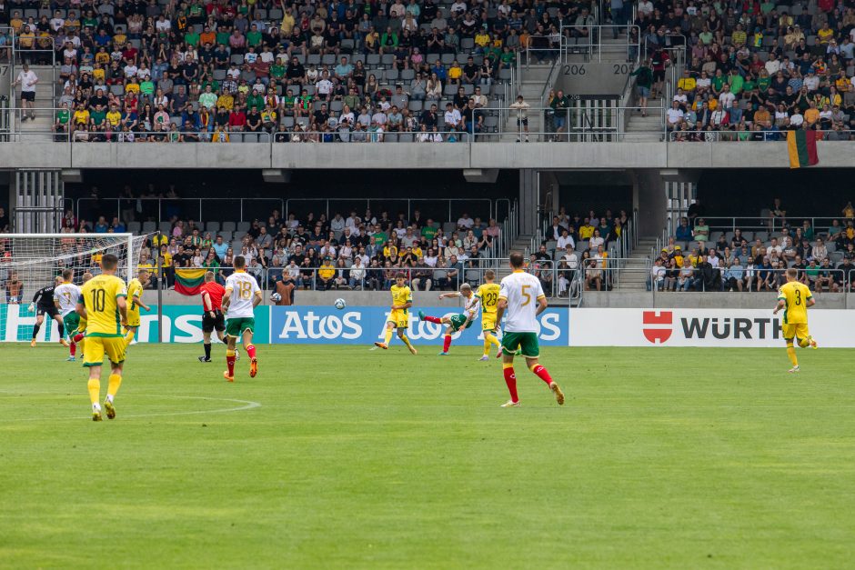 Lietuvos futbolo rinktinė pirmavo, bet rungtynes su bulgarais baigė lygiosiomis