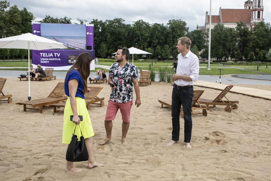 Netikėta: Lukiškių aikštėje – paplūdimys su vaizdu į jūrą