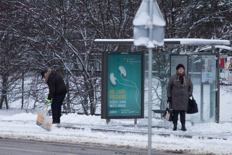 Vyras dešimtmetei stotelėje grasino peiliu