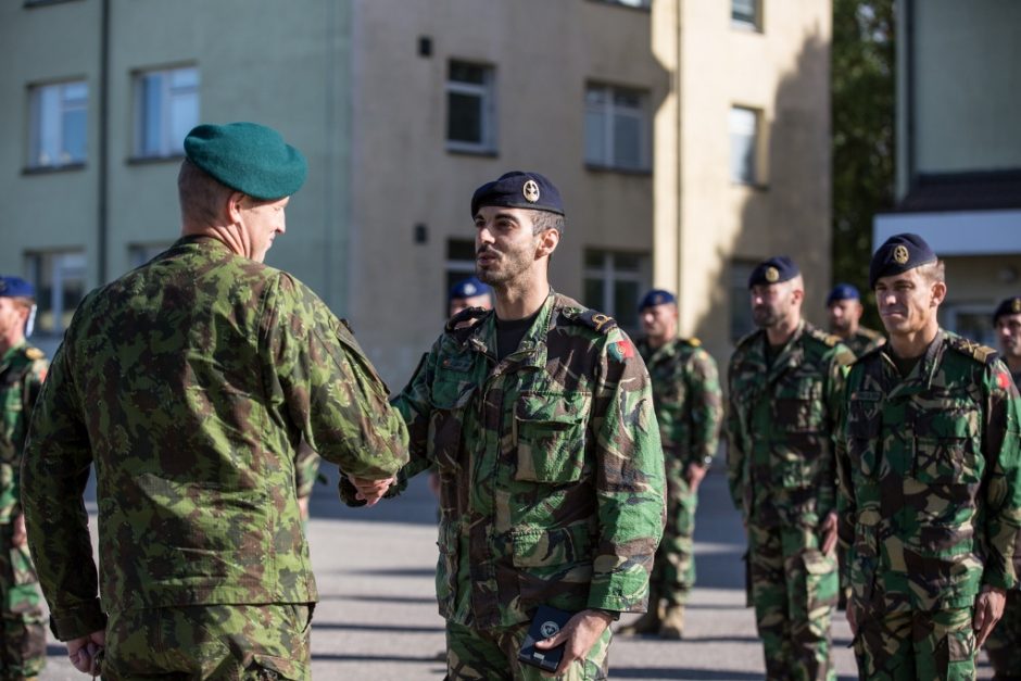 Iš Lietuvos išlydėta Portugalijos karių rotacija