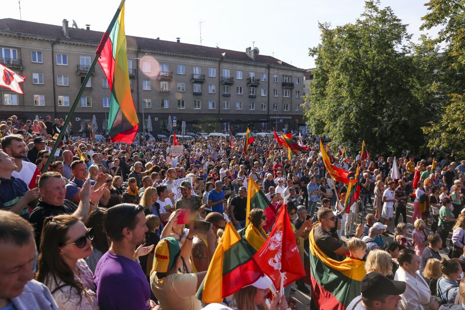 Žydų atstovai, I. Šimonytė pasmerkė Holokausto simbolikos naudojimą mitinge prie Seimo