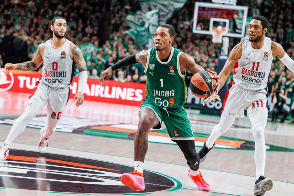 Eurolygos rungtynėse Kaune susitiko „Žalgiris“ ir Vitorijos „Baskonia“