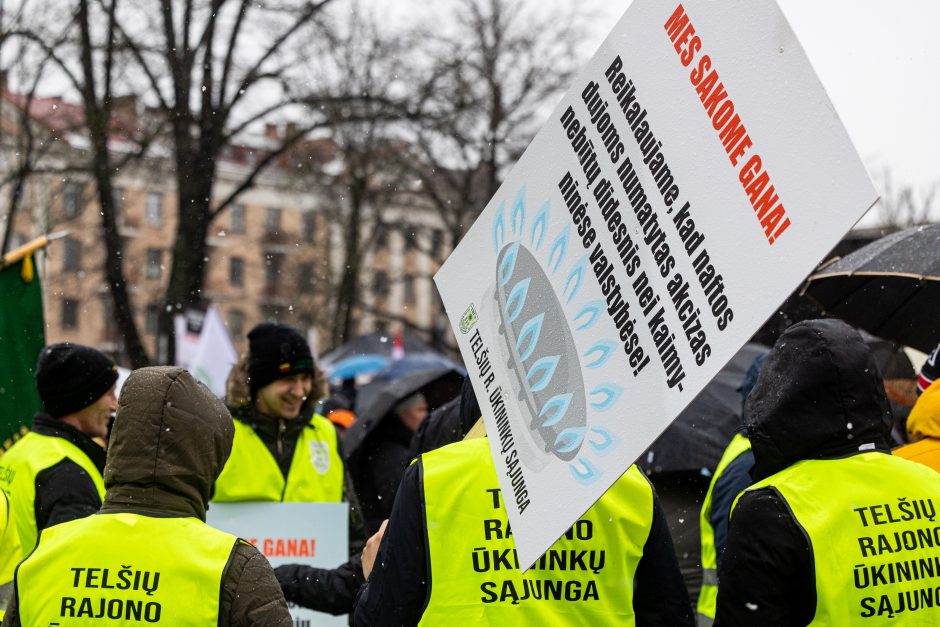 Ūkininkai prašo policijos palydos išvykstant: kitaip negalės judėti automagistralėmis