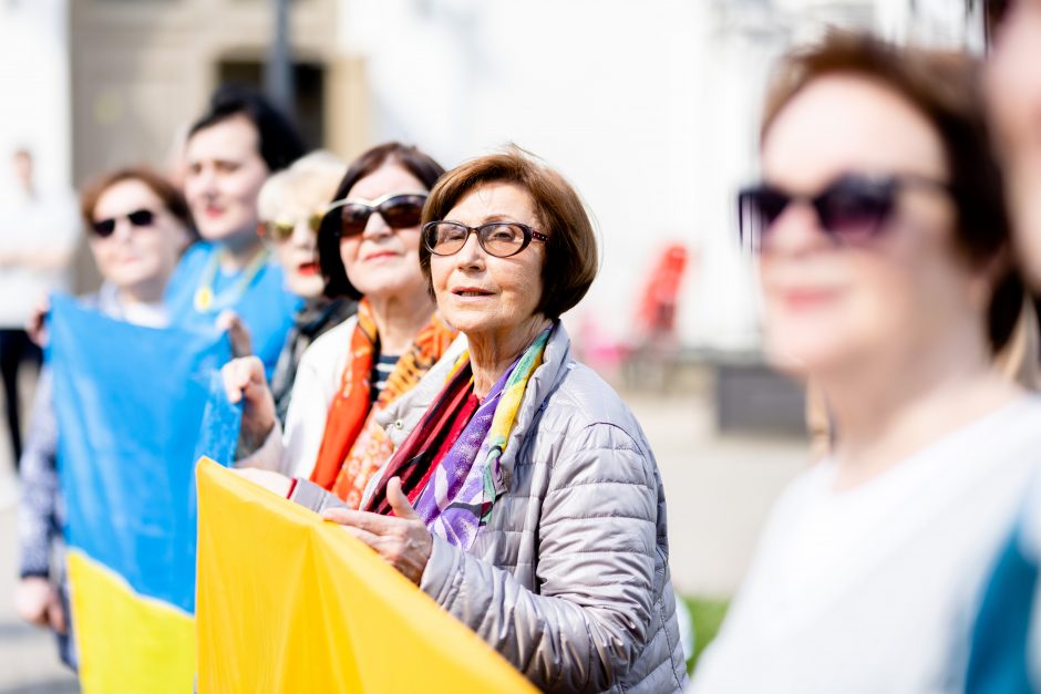 Reiškiant palaikymą Ukrainai Vilniuje sėtos saulėgrąžos