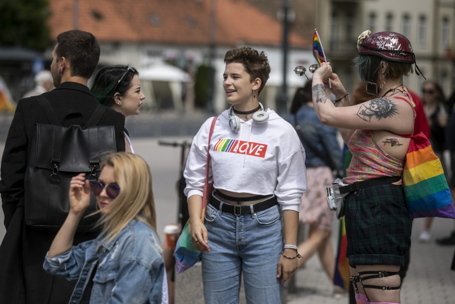 Apie 500 žmonių Vilniuje reikalavo užtikrinti LGBT bendruomenės teises 