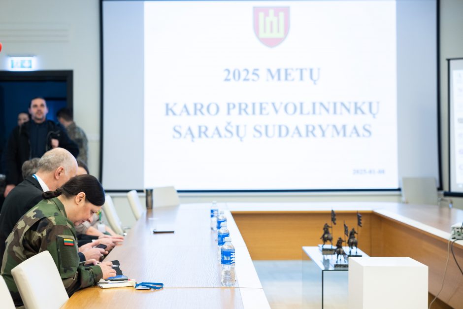 KAM sudaromas 2025 m. karo prievolininkų sąrašas