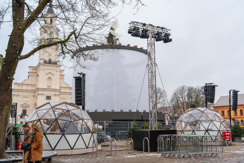 Kauno Rotušės aikštė šįvakar taps kalėdinio laukimo epicentru