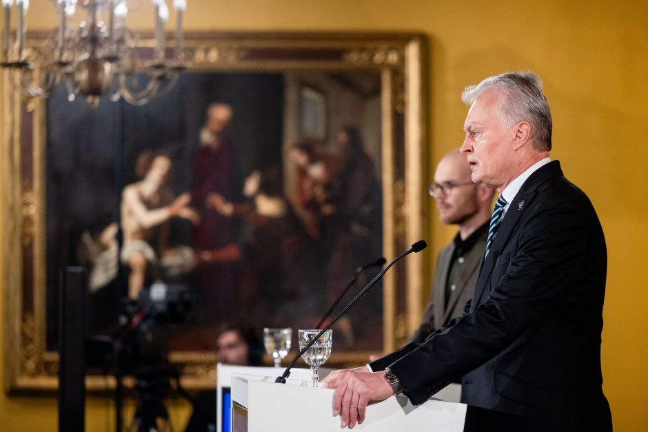 G. Nausėdos spaudos konferencija po antrojo prezidento rinkimų turo