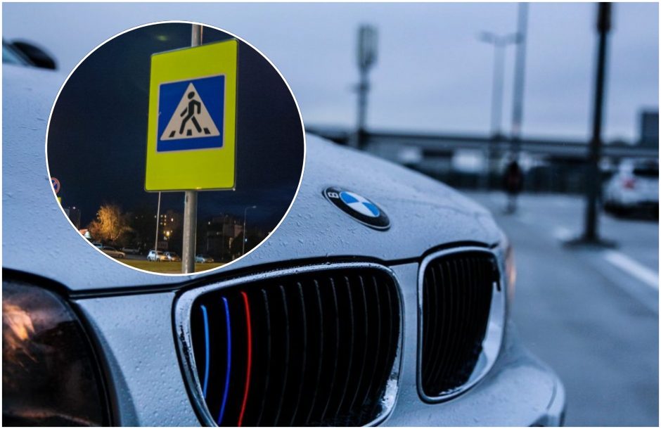 Klaipėdos perėjose – skaudžios avarijos: degant žaliam šviesoforo signalui BMW partrenkė senjorę