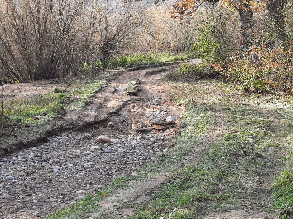 Per plauką nuo nelaimės: Kartenoje įgriuvo tvenkinio pylimas