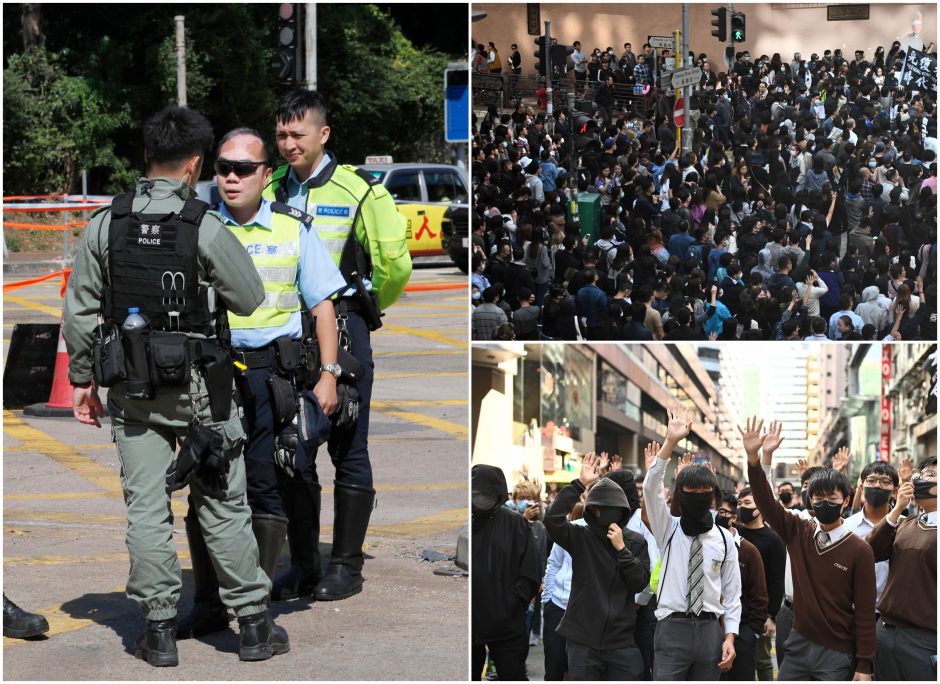 Honkonge policijai nutraukus universiteto apsiaustį planuojami nauji protestai