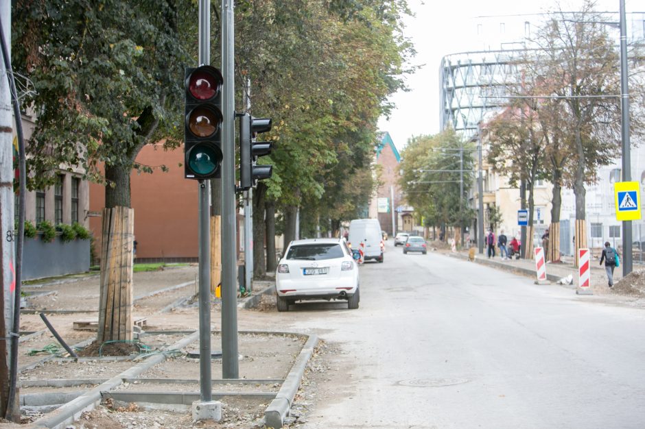 Vairuotojų kantrybę Kęstučio gatvėje išbandys naujas šviesoforas