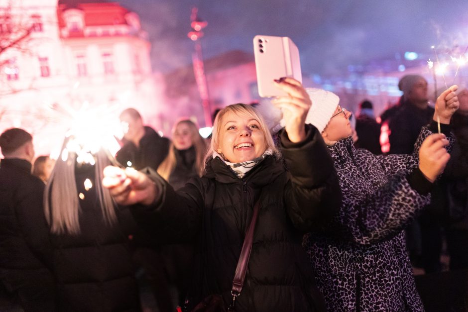 Vilnius į Naujuosius žengė su įspūdingu lazerių šou