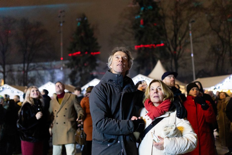 Vilnius į Naujuosius žengė su įspūdingu lazerių šou