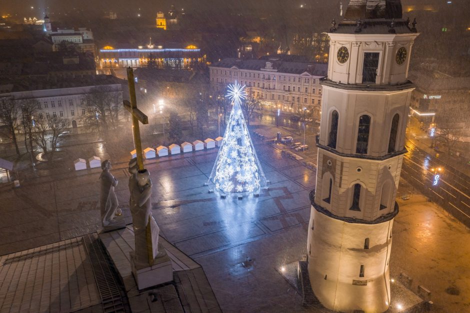 Kalėdų eglės įžiebimas Vilniuje 2021