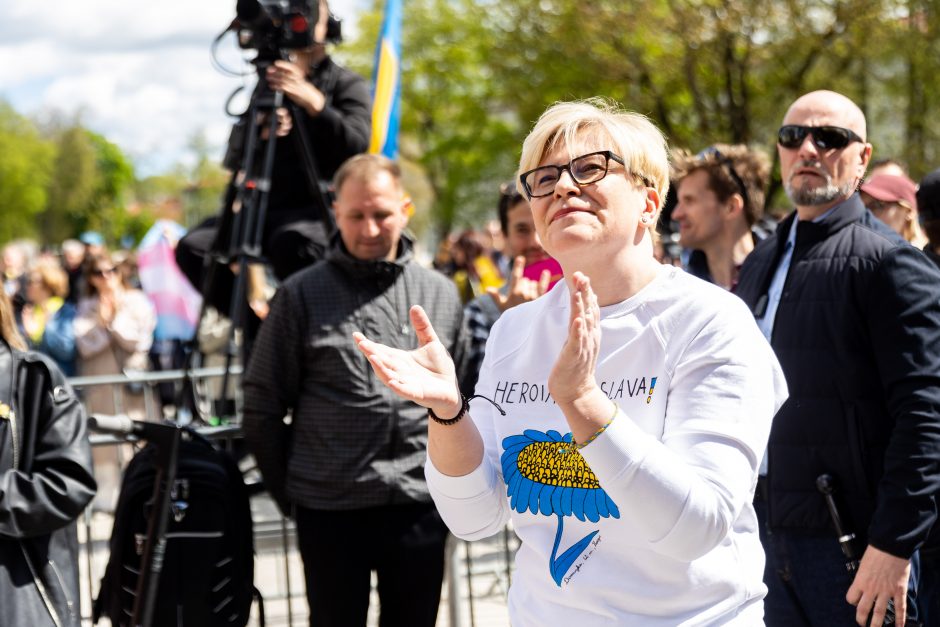 Keli šimtai žmonių Vilniuje susirinko pareikšti, kad visos šeimos svarbios