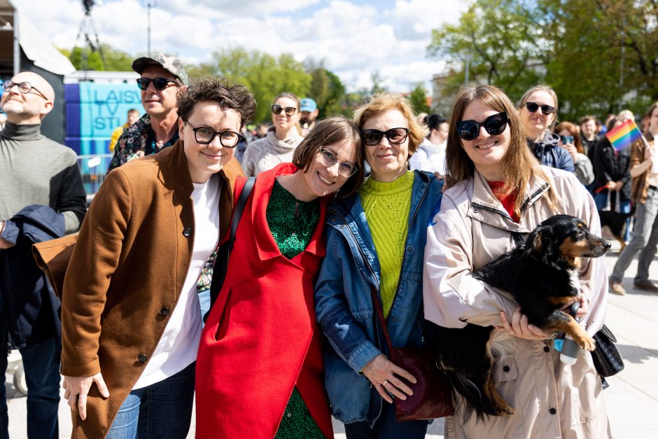 Keli šimtai žmonių Vilniuje susirinko pareikšti, kad visos šeimos svarbios