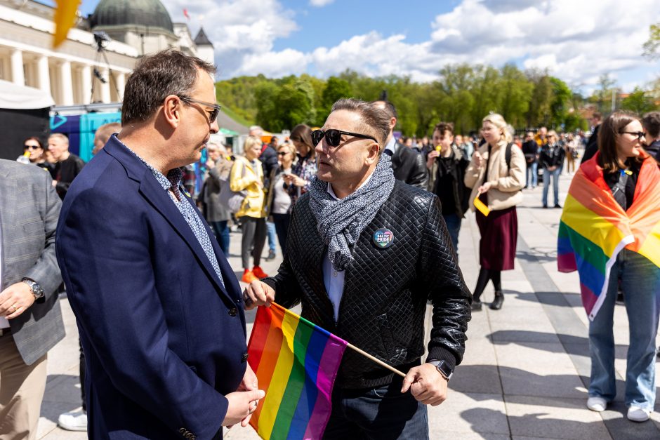 Keli šimtai žmonių Vilniuje susirinko pareikšti, kad visos šeimos svarbios