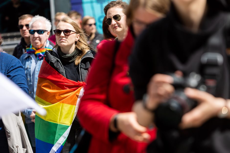 Keli šimtai žmonių Vilniuje susirinko pareikšti, kad visos šeimos svarbios