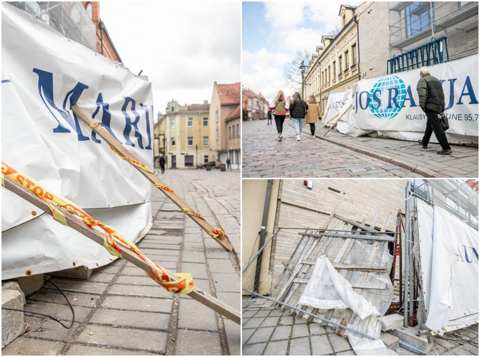 Bauginanti Marijos radijo pastato tvora praeivių greitai nebegąsdins