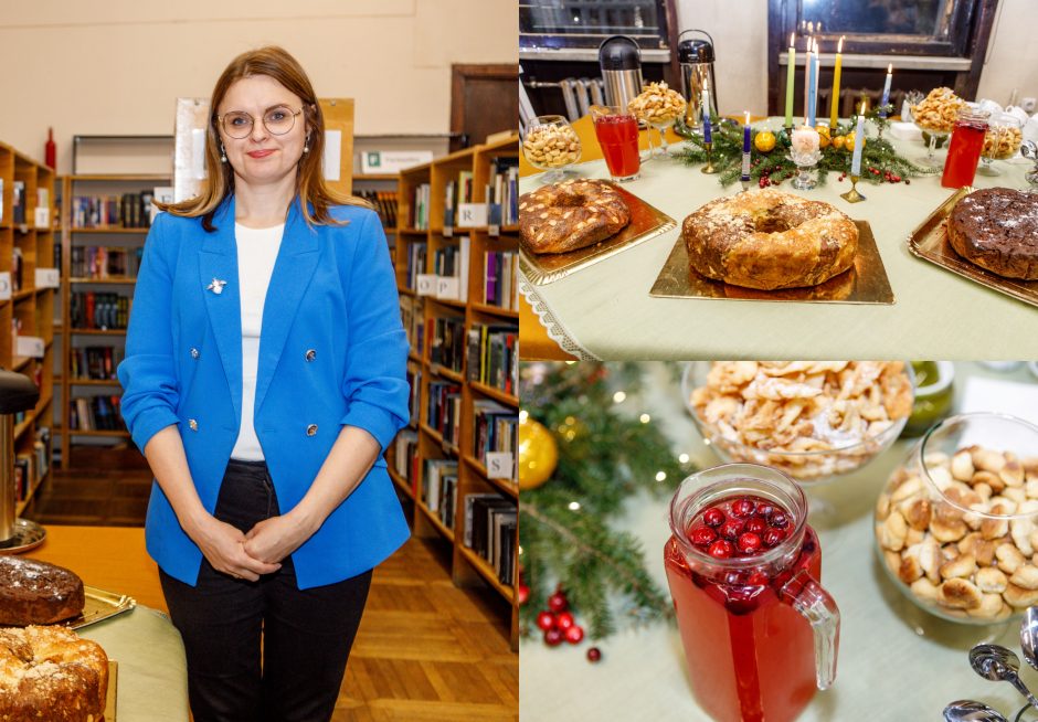 Bibliotekoje – tarpukario švenčių stalas