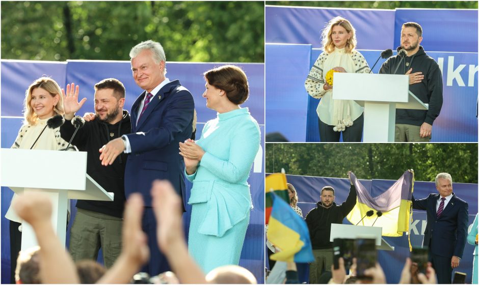 Vilniuje V. Zelenskis kreipėsi į Lietuvos žmones: Ukraina apgins ir savo, ir jūsų laisvę