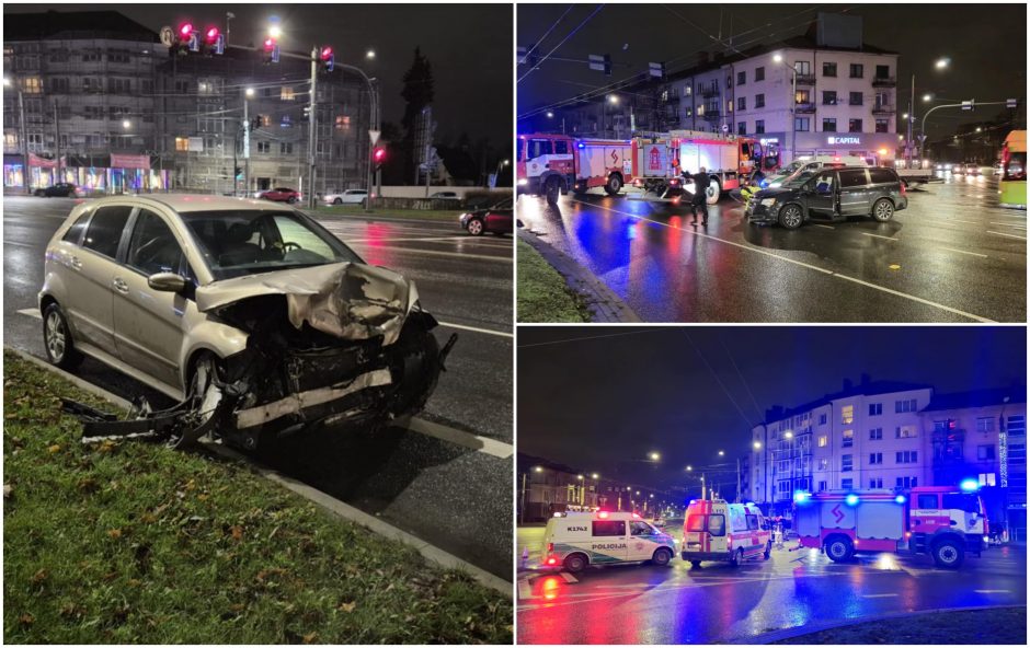 Smarki avarija „Aklųjų“ sankryžoje: viename iš suknežintų automobilių – 4-erių vaikas