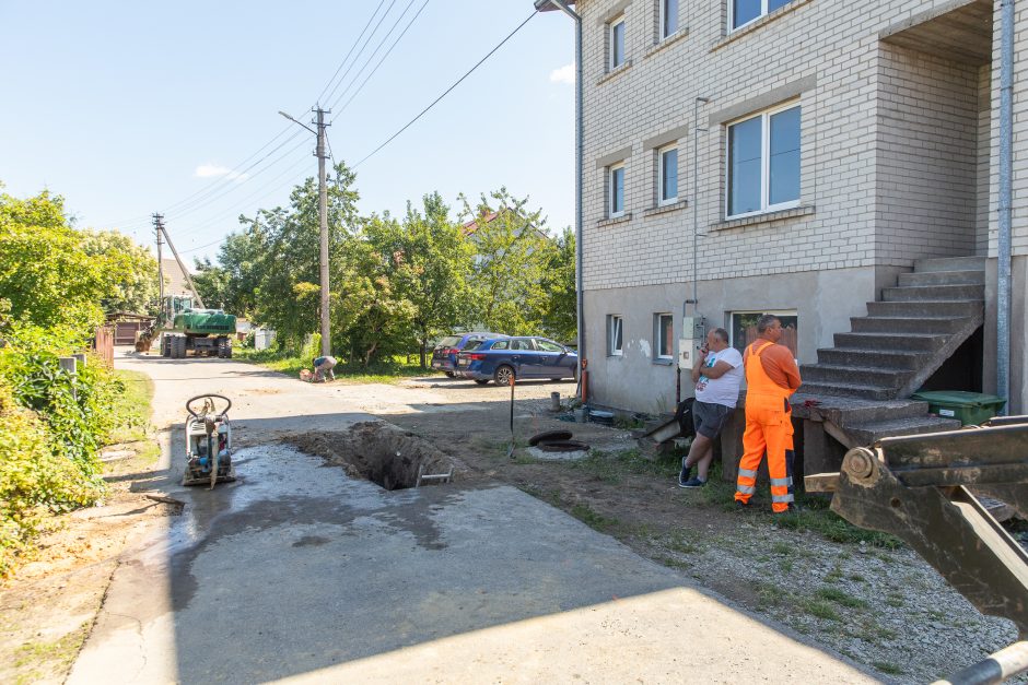 Dėl vykdomų darbų vienos Aleksoto gatvės gyventojai liko be vandens