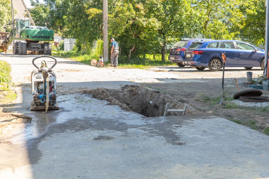 Dėl vykdomų darbų vienos Aleksoto gatvės gyventojai liko be vandens