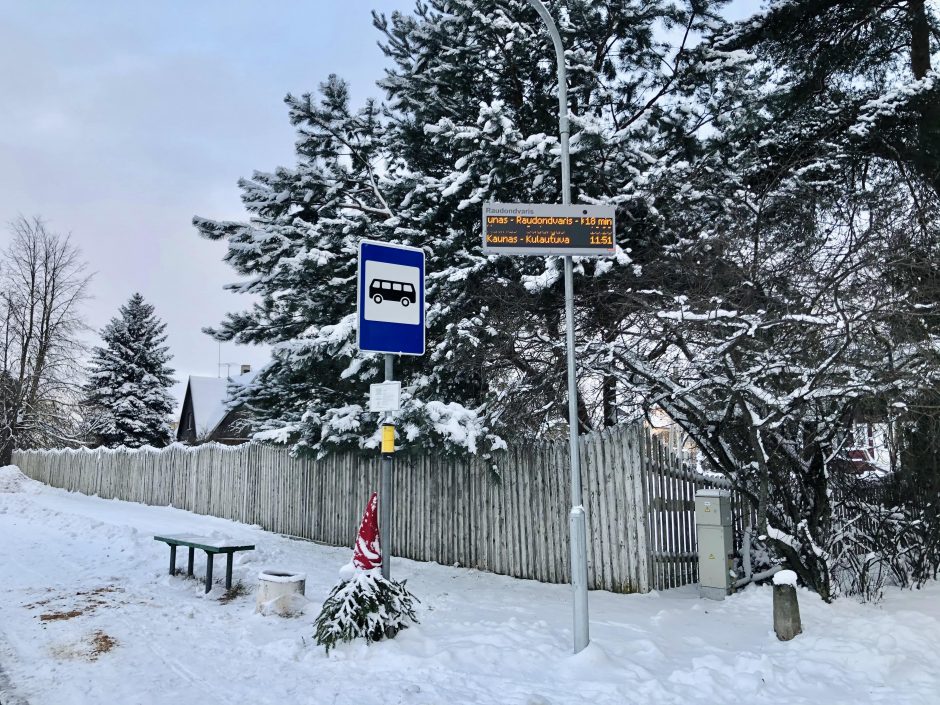 Pakaunės viešojo transporto stotelėse – moderni informavimo sistema