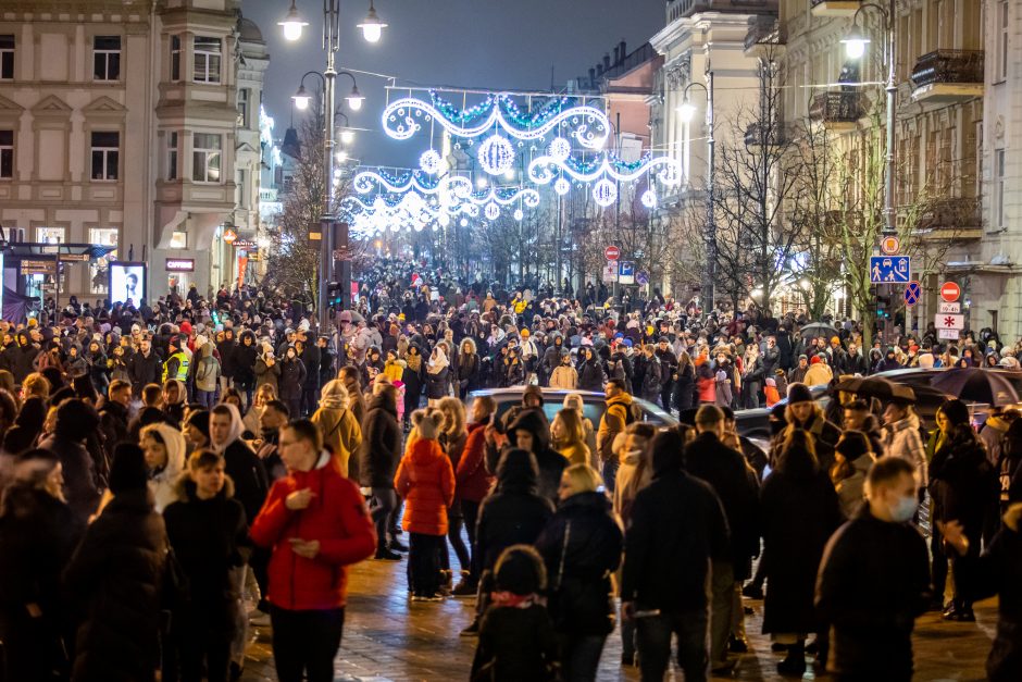 Kalėdų eglės įžiebimas Vilniuje 2021