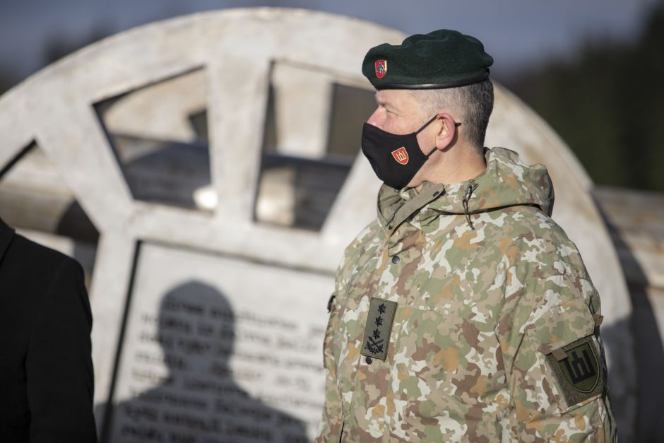 Atidengtas paminklas Giedraičių mūšiui atminti