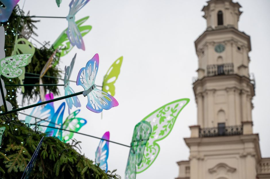 Intensyvus veiksmas Rotušės aikštėje: iki eglės įžiebimo lieka vos kelios dienos