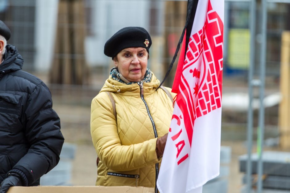 Prie Kauno savivaldybės šančiškiai surengė triukšmingą protestą