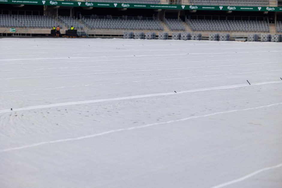 Dariaus ir Girėno stadiono direktorius apie futbolo rinktinės varžybų likimą: sukamės iš situacijos